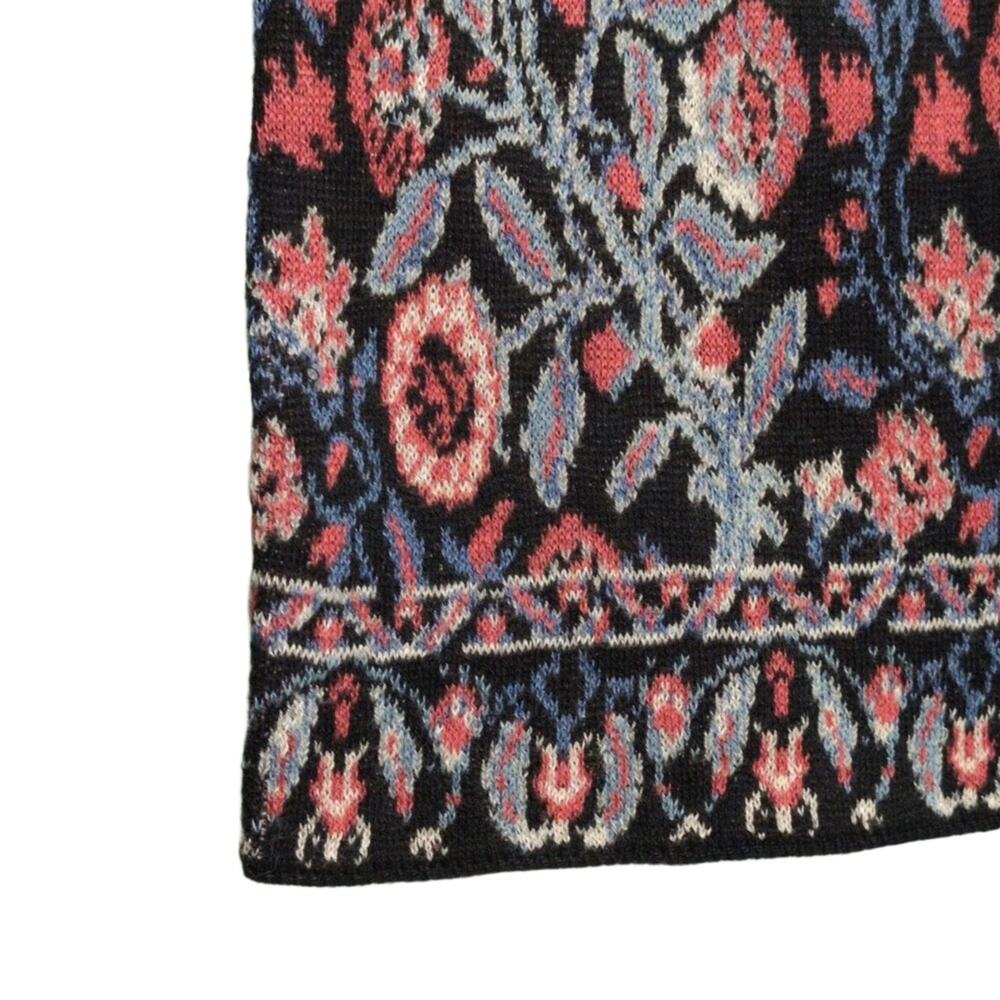 Peruvian Connection Black Multi-Color Floral Pais… - image 4